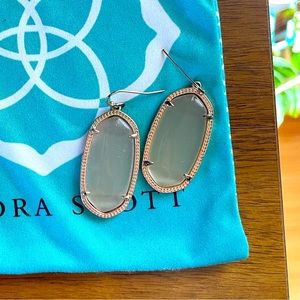 Light pink and rose gold Kendra Scott earrings